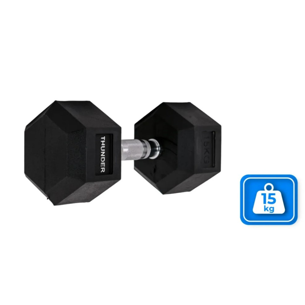 Гантель шестигранна Thunder 15 кг (HEXAGONAL-DUMBBELLS-15KG)