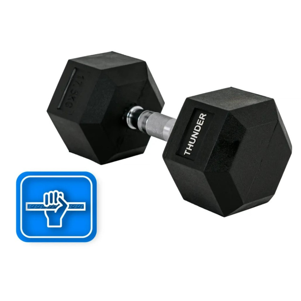 Гантель шестигранная Thunder 17,5 кг (HEXAGONAL-DUMBBELLS-17,5K)