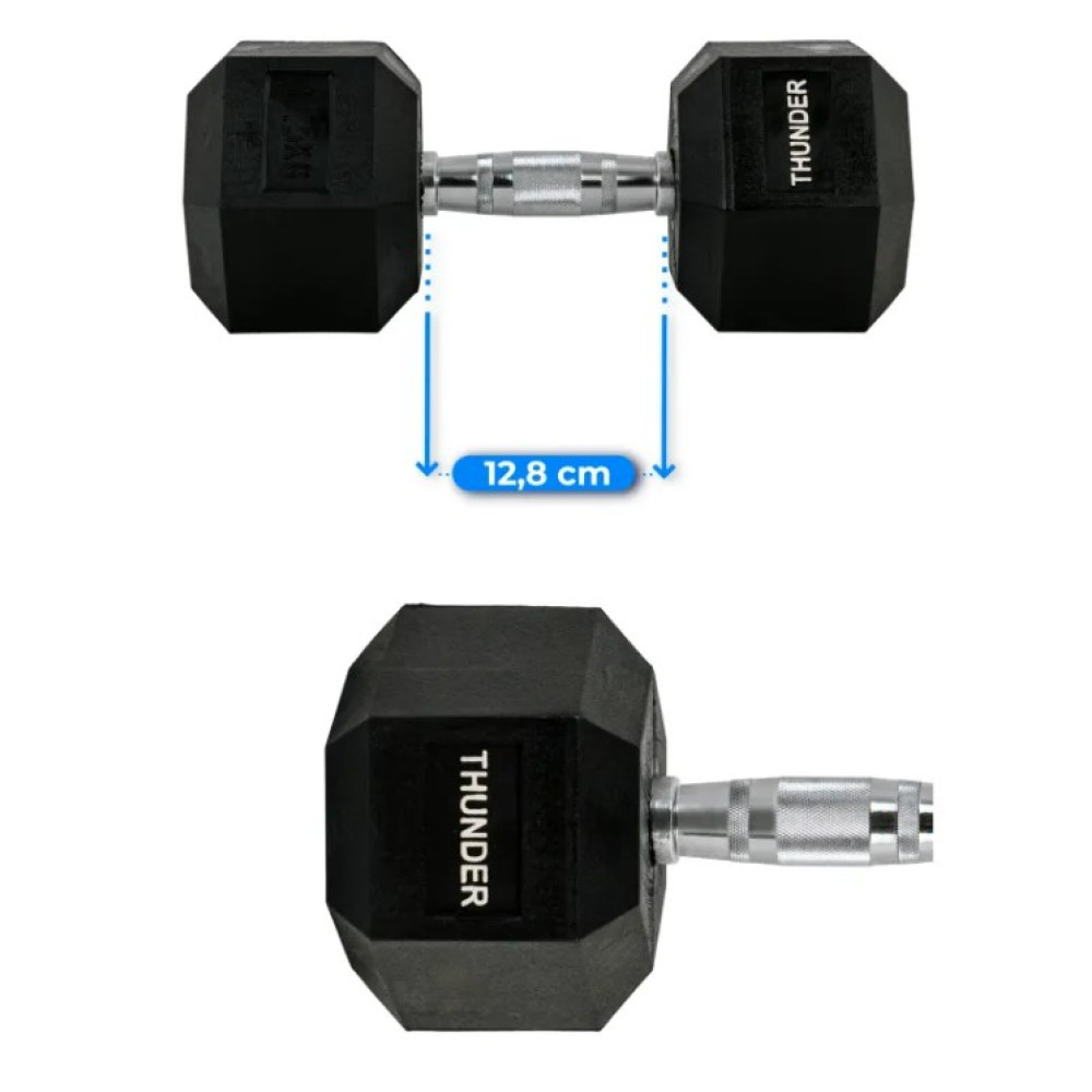 Гантель шестигранная Thunder 17,5 кг (HEXAGONAL-DUMBBELLS-17,5K)