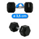 Гантель шестигранная Thunder 17,5 кг (HEXAGONAL-DUMBBELLS-17,5K)