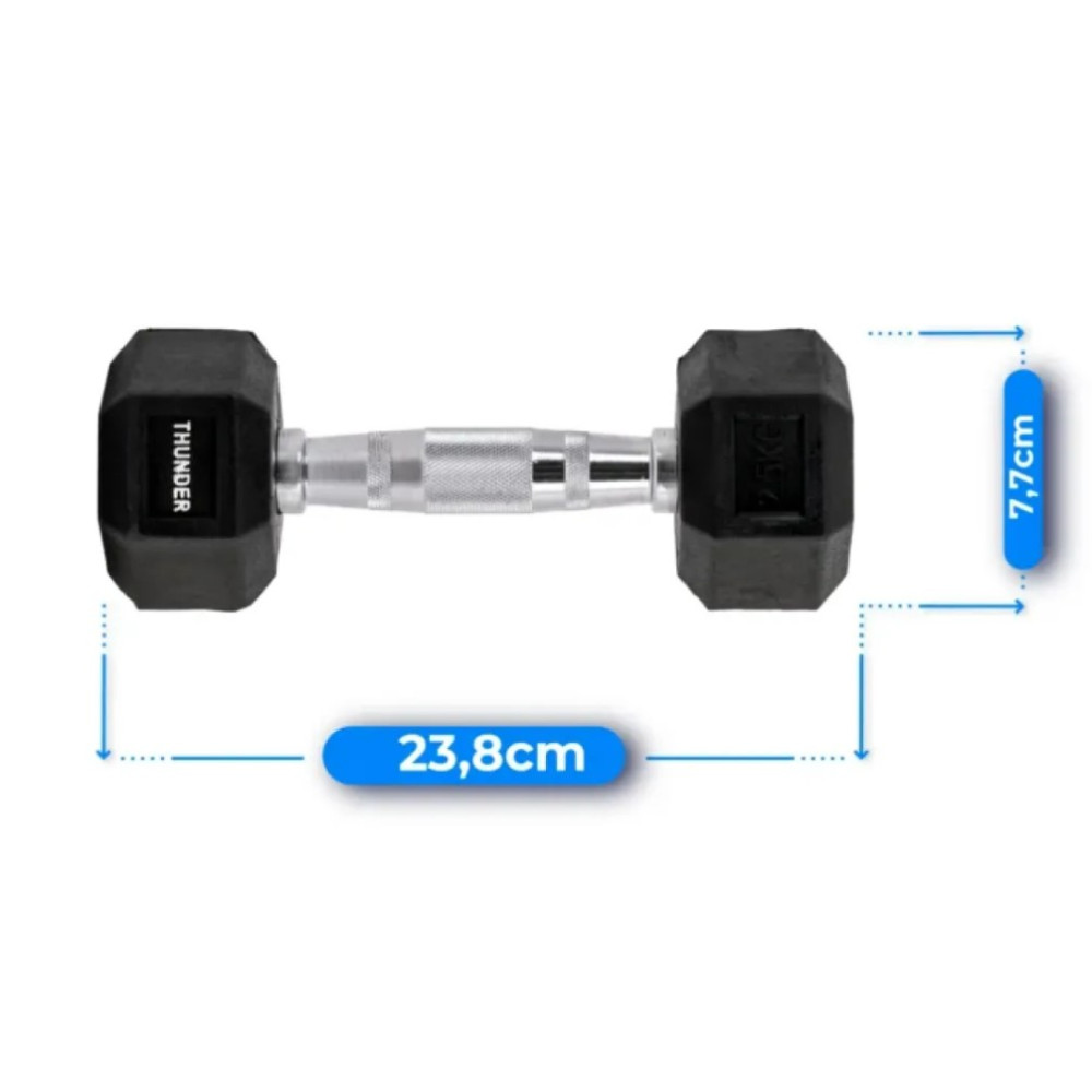 Гантель шестигранная Thunder 2,5 кг (HEXAGONAL-DUMBBELLS-2,5KG)