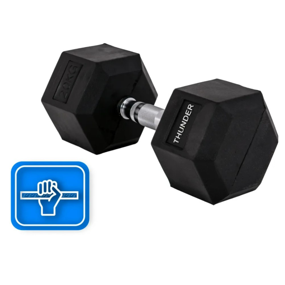 Гантель шестигранна Thunder 20 кг (HEXAGONAL-DUMBBELLS-20KG)