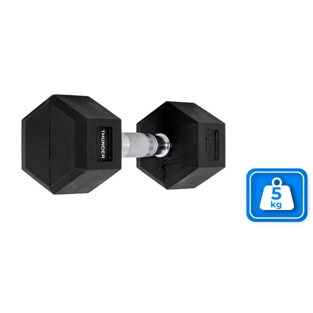 Гантель шестигранна Thunder 5 кг (HEXAGONAL-DUMBBELLS-5KG)