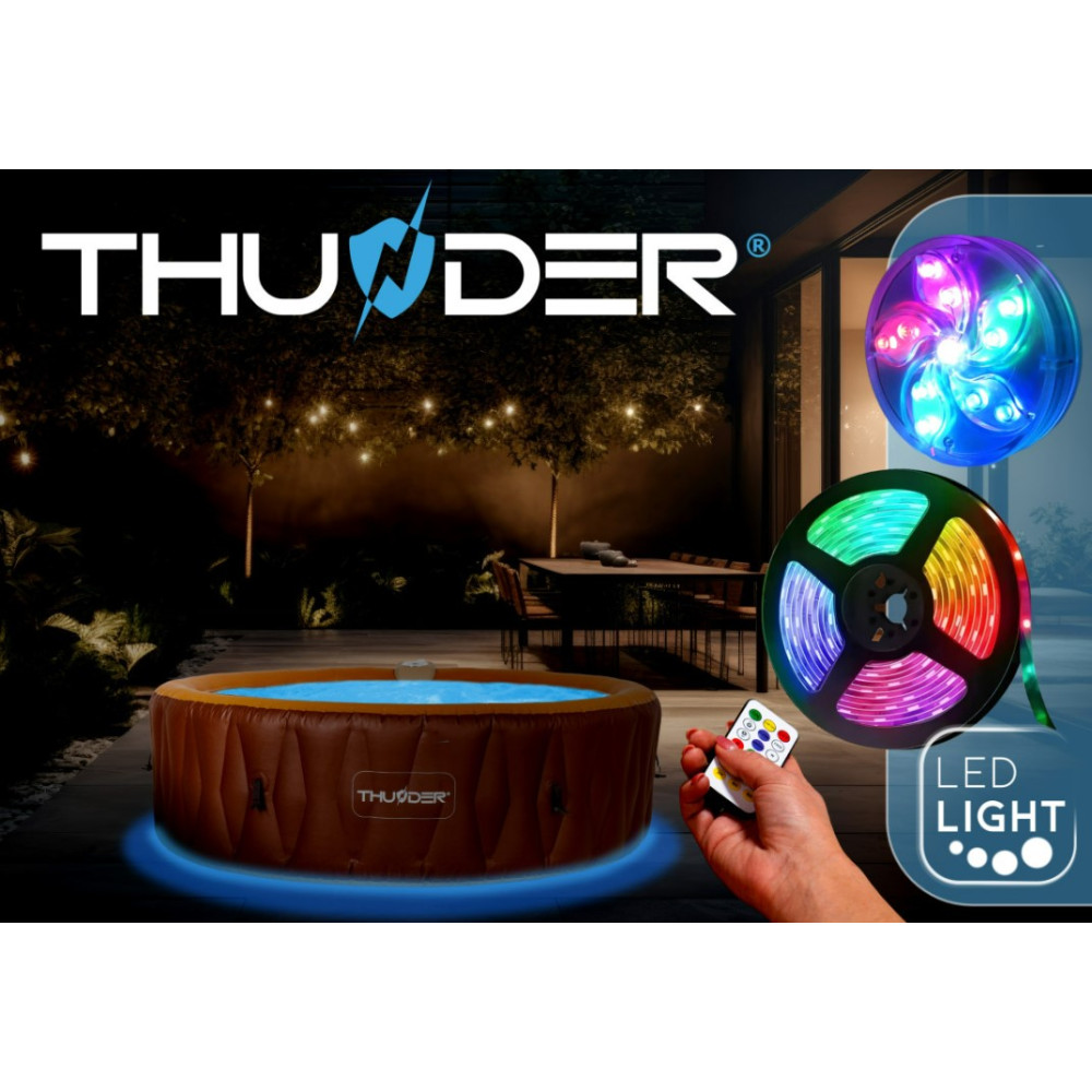 Джакузи-SPA надувная Thunder MOCHA 6-местная + серая мебель из ротанга – 8 шт (MOCHA-FULL-GRAY)
