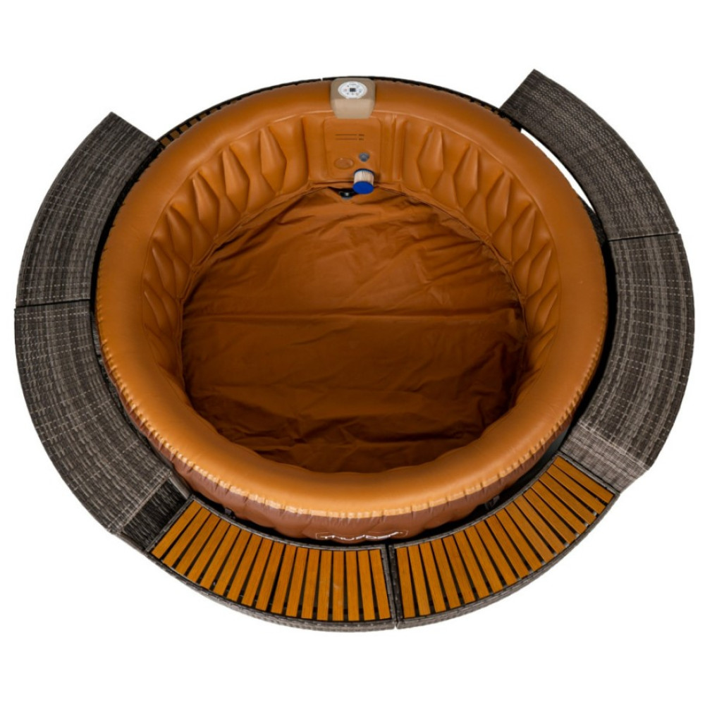 Джакузи-SPA надувная Thunder MOCHA 6-местная + серая мебель из ротанга – 8 шт (MOCHA-FULL-GRAY)
