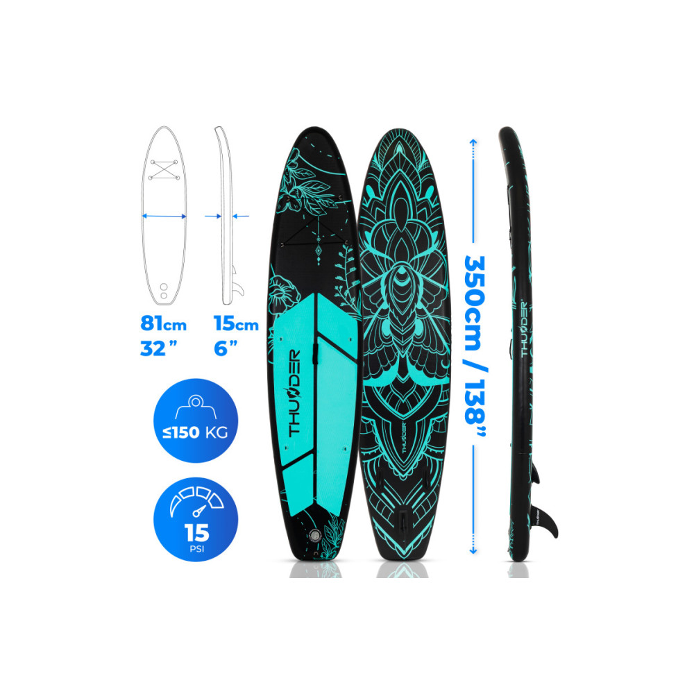 Надувна SUP дошка THUNDER 350 см (MOTH-MINT)
