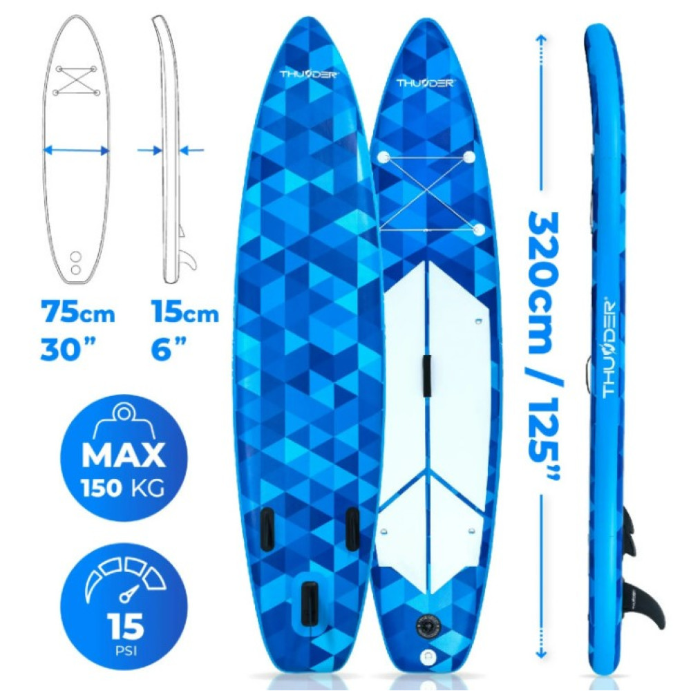 Надувная SUP доска THUNDER NION 320 см с веслом