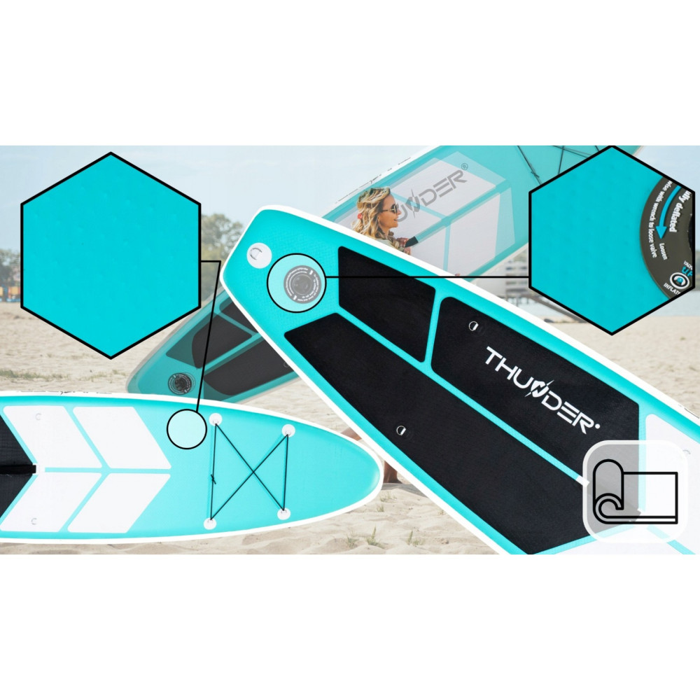 Надувна дошка SUP THUNDER Coast 320 см з веслом Mint