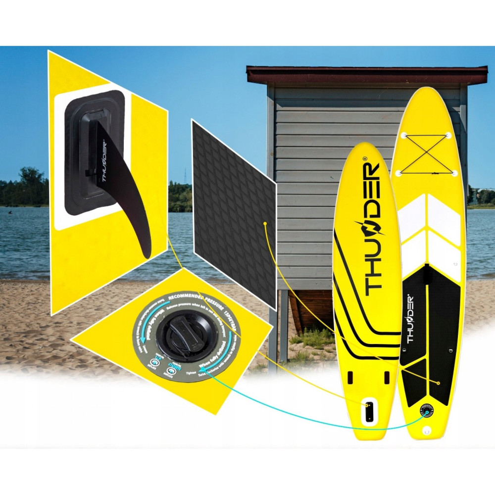 Надувна дошка SUP THUNDER Coast 320 см з веслом Yellow