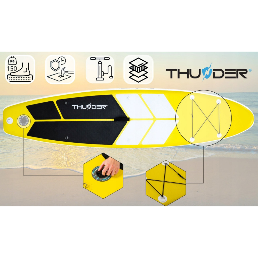 Надувна дошка SUP THUNDER Coast 320 см з веслом Yellow