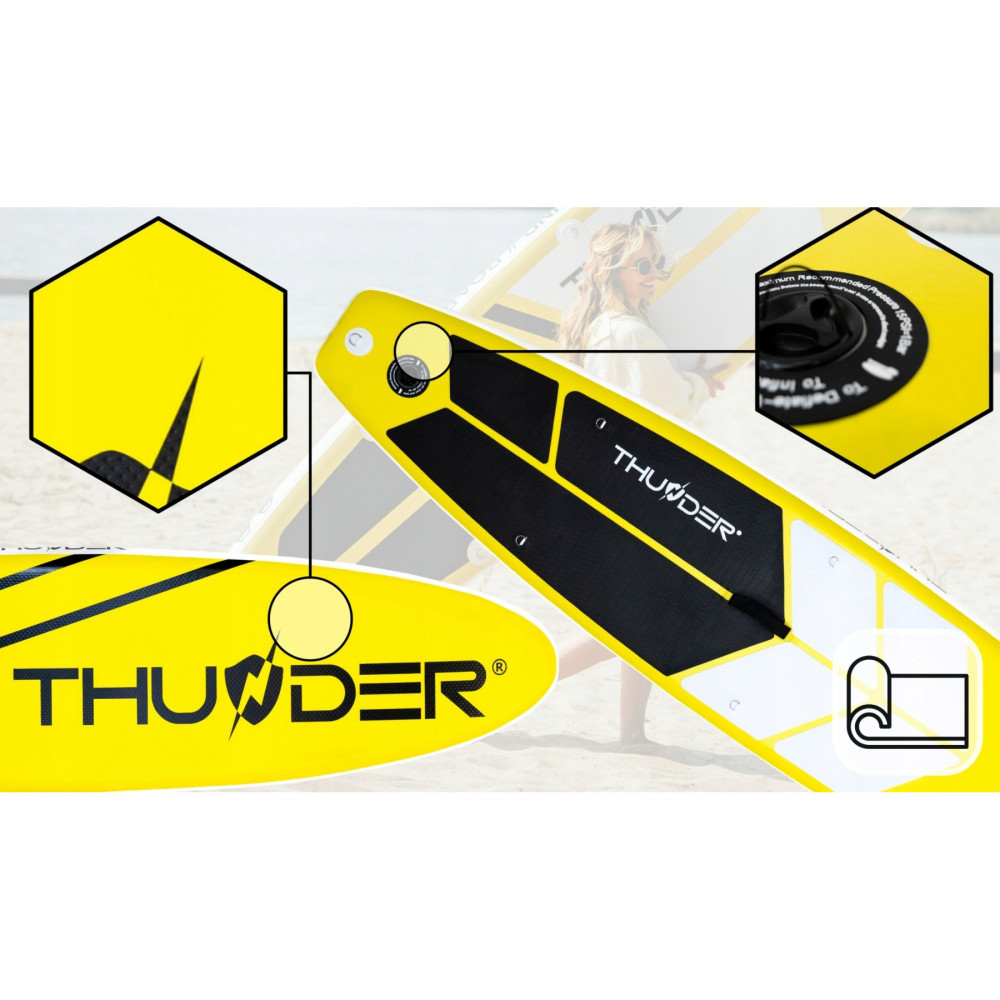 Надувна дошка SUP THUNDER Coast 320 см з веслом Yellow