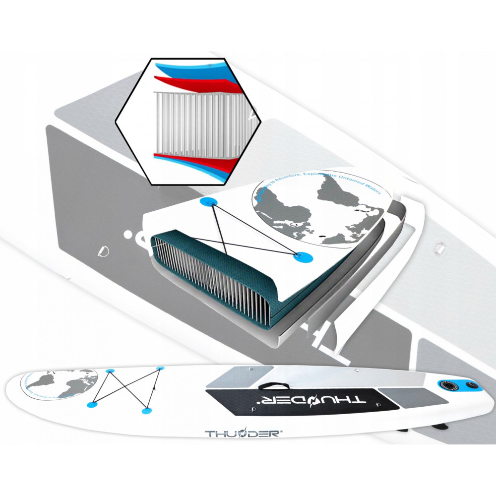Надувна дошка SUP THUNDER Planet 320 см з веслом Blue