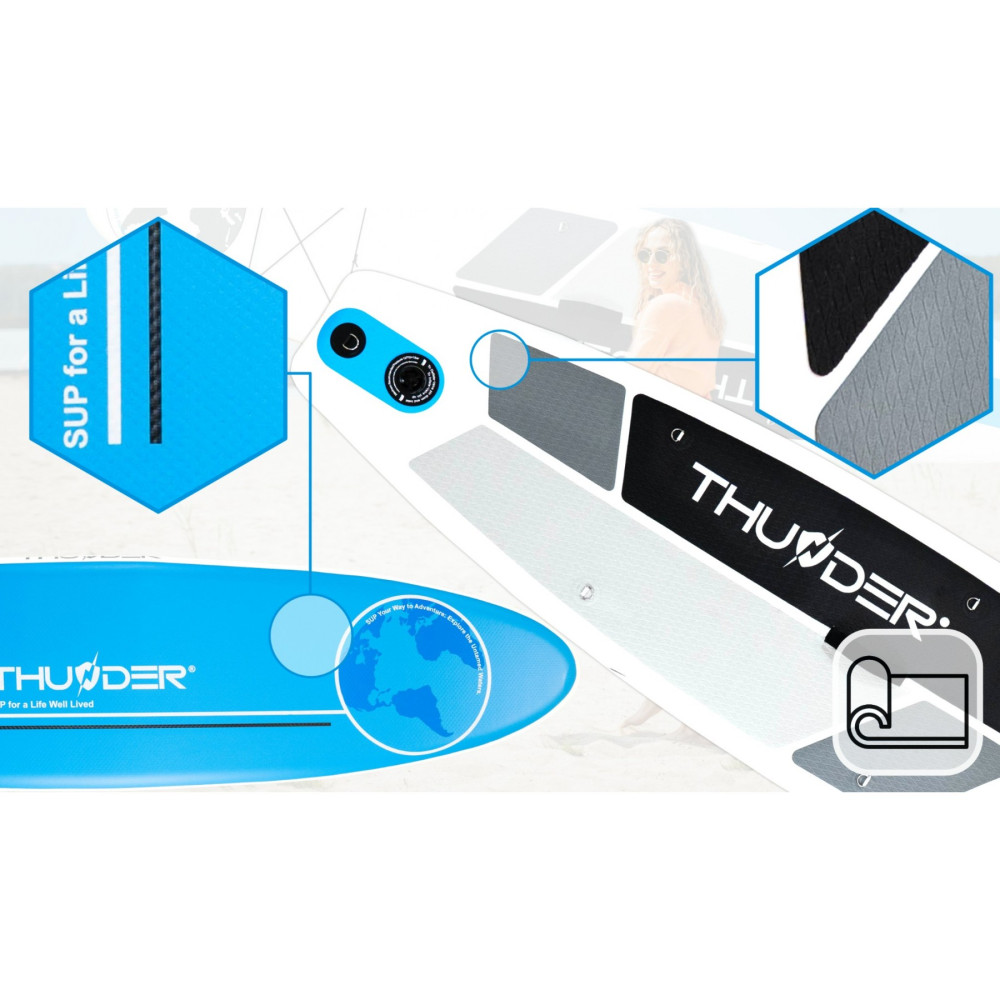 Надувна дошка SUP THUNDER Planet 320 см з веслом Blue