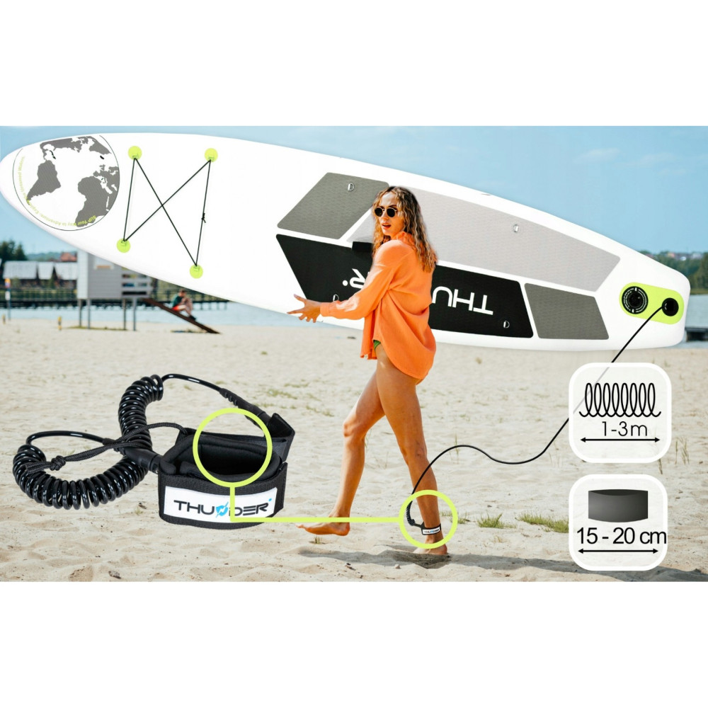 Надувная SUP доска THUNDER Planet 320 см с веслом Lime