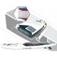 Надувная SUP доска THUNDER Planet 320 см с веслом Lime