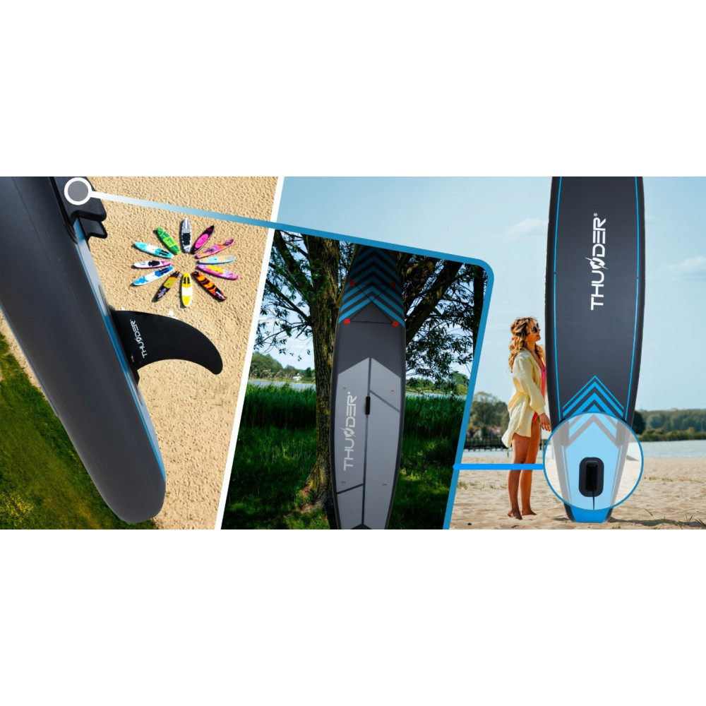 Надувна SUP дошка THUNDER Steel 365 см із веслом Blue
