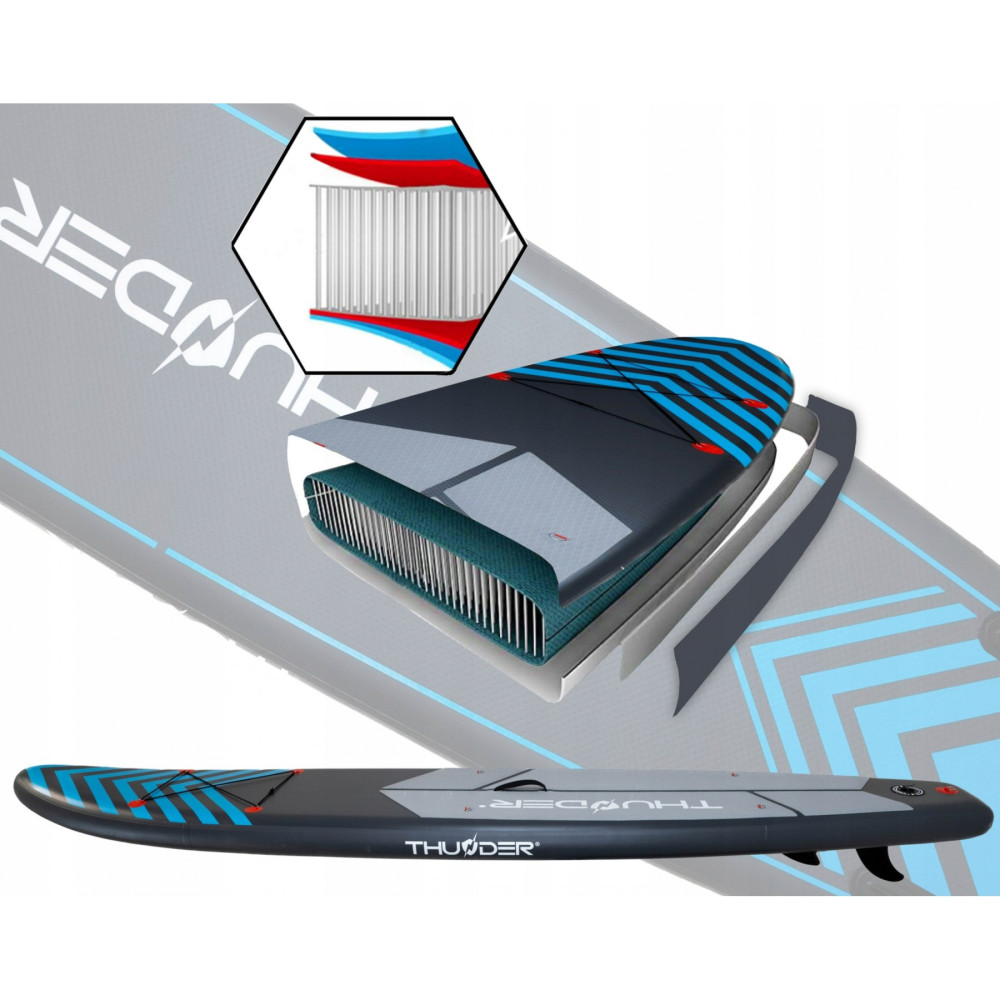 Надувна SUP дошка THUNDER Steel 365 см із веслом Blue