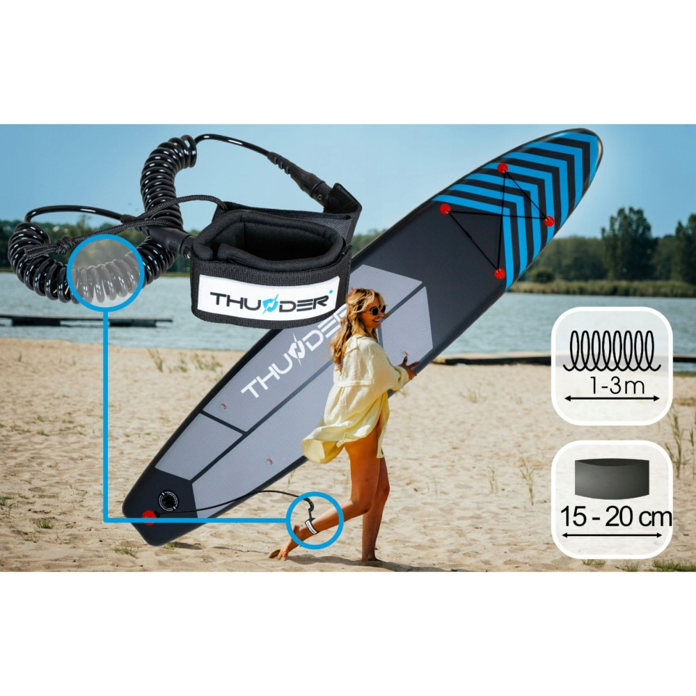 Надувна SUP дошка THUNDER Steel 365 см із веслом Blue