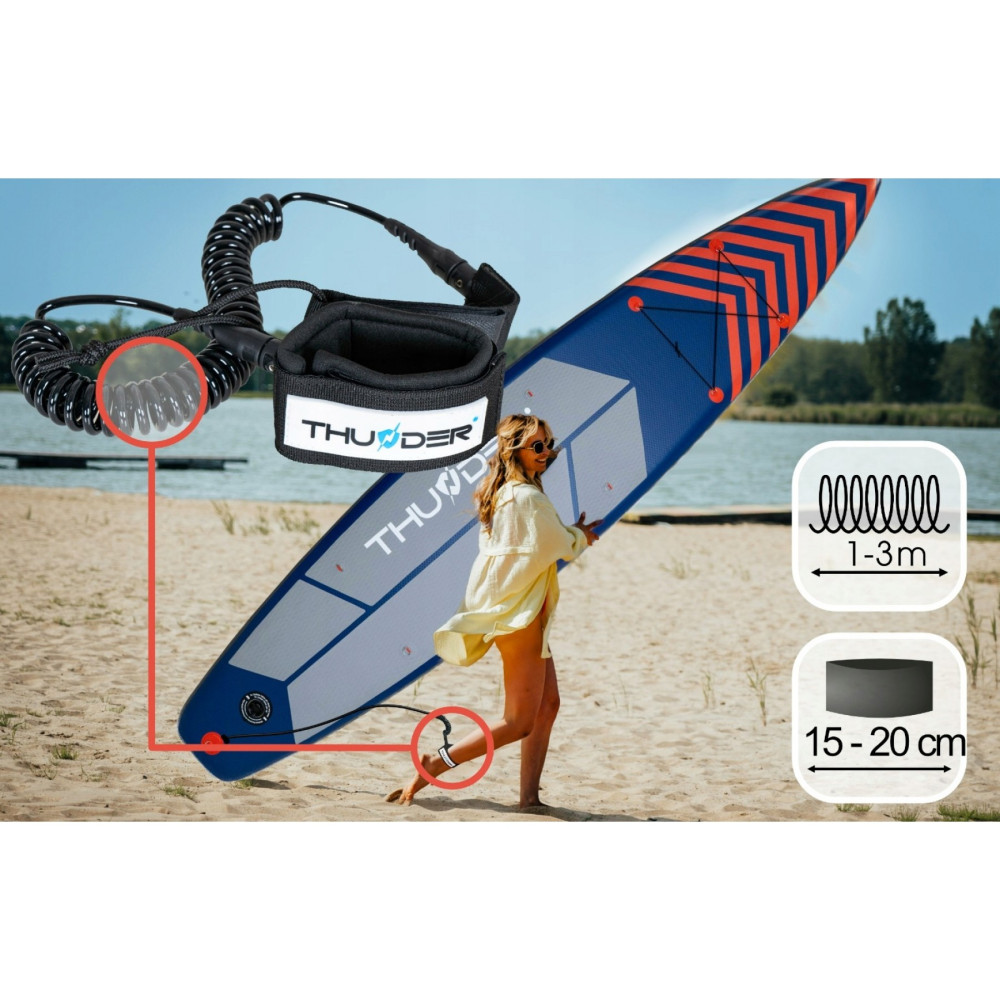 Надувна дошка SUP THUNDER Steel 365 см з веслом Red