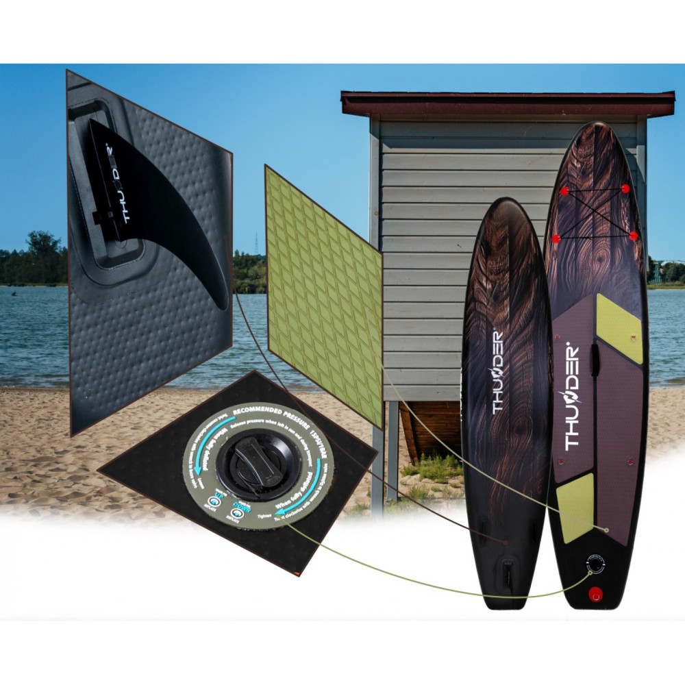 Надувна дошка SUP THUNDER Wood 320 см з веслом