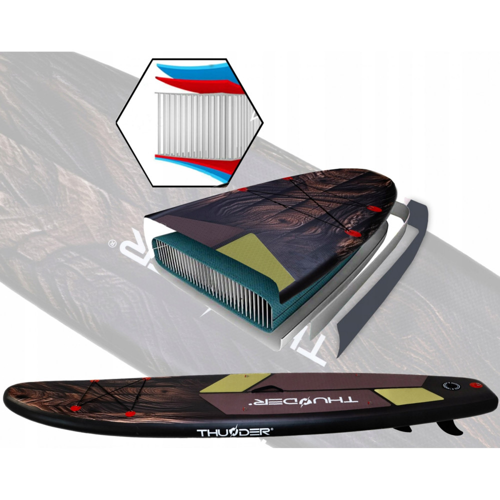 Надувна дошка SUP THUNDER Wood 320 см з веслом