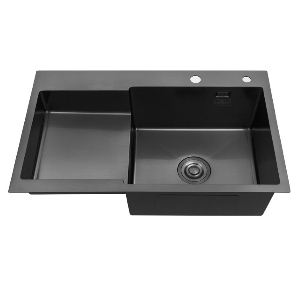 Кухонна мийка Kroner KRP PVD Schwarze - 7848RHM (3,0/1,0 мм) CV030024