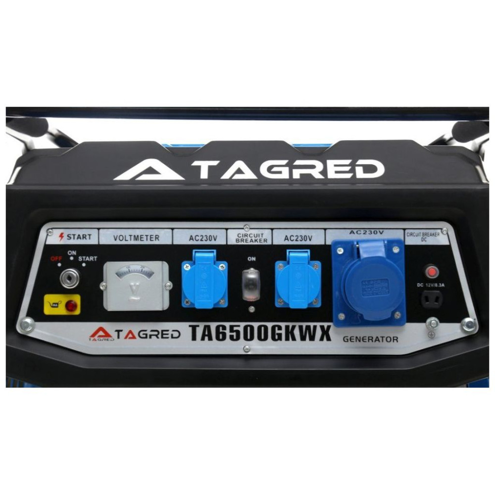 Бензиновий генератор Tagred 6,0/6,5 кВт, однофазний, ручний/електрозапуск (TA6500GKWX)