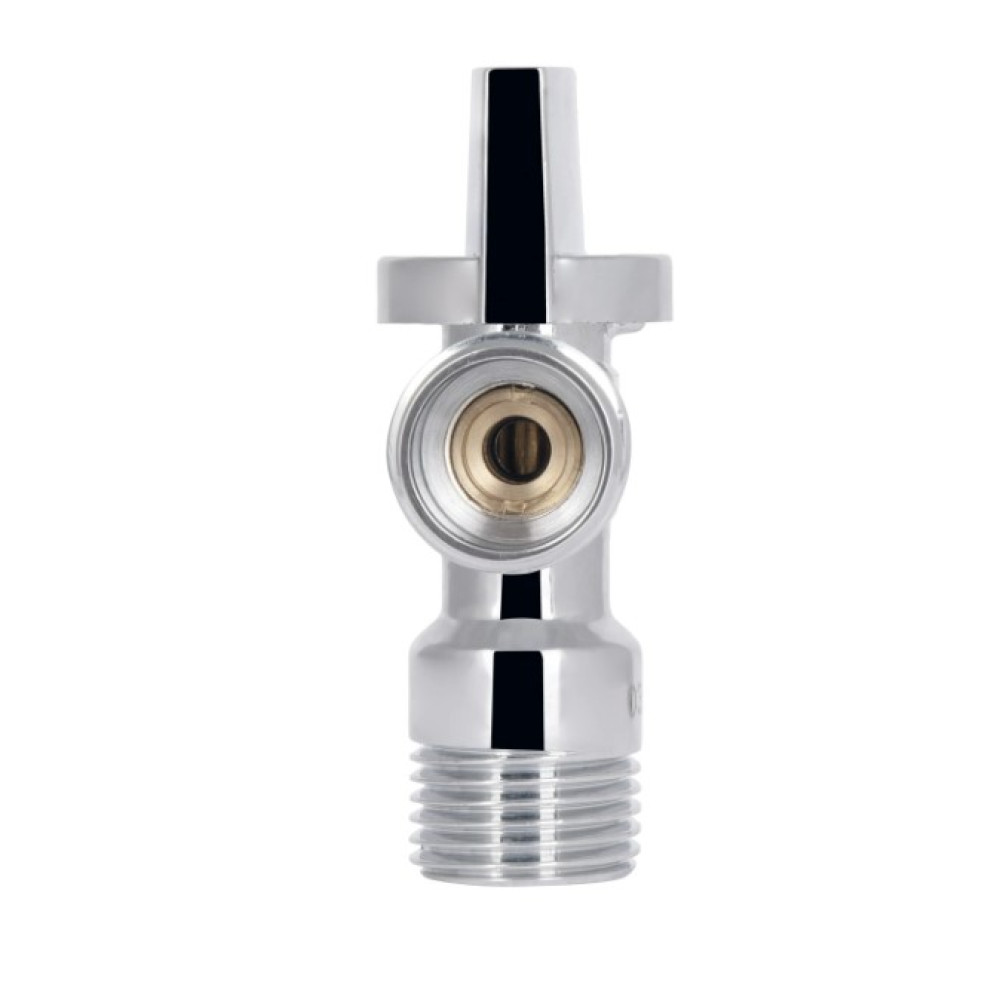 Кран приборный Thermo Alliance Base Арко 1/2" НН хром, угловой латунный SD185W1515