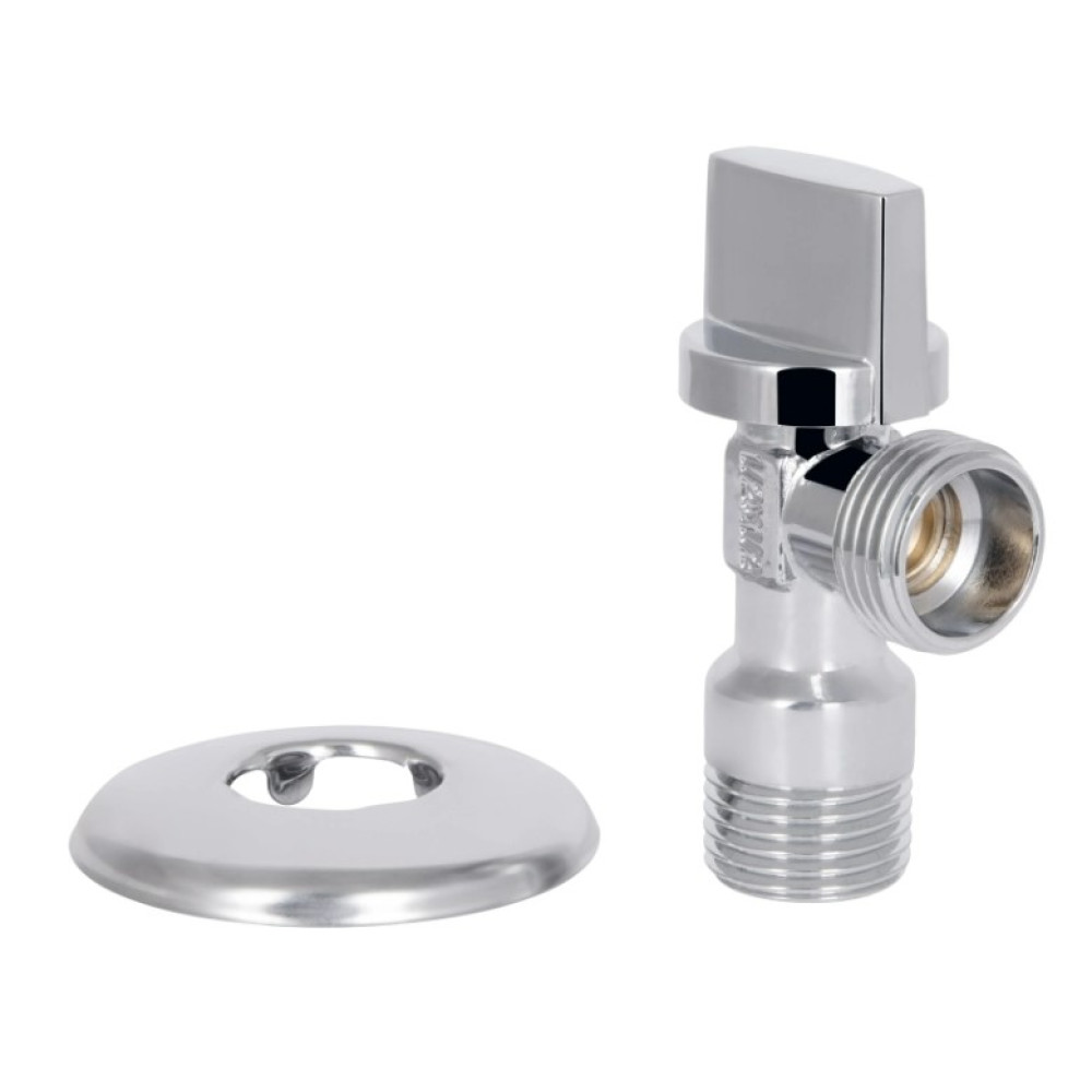 Кран приборный Thermo Alliance Base Арко 1/2" НН хром, угловой латунный SD185W1515