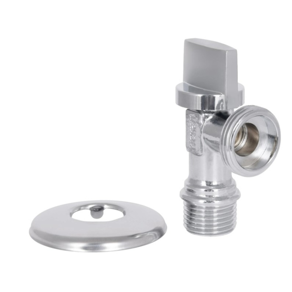 Кран приборный Thermo Alliance Base Арко 1/2"Зх3/4" С хром, угловой латунный SD185W1520