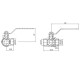 Кран шаровой Thermo Alliance Standart 1/2" ВВВ прямой, трехходовой, PN40, рычаг SD310W15