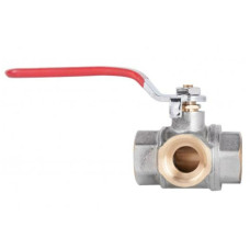 Кран шаровой Thermo Alliance Standart 1/2" ВВВ прямой, трехходовой, PN40, рычаг SD310W15