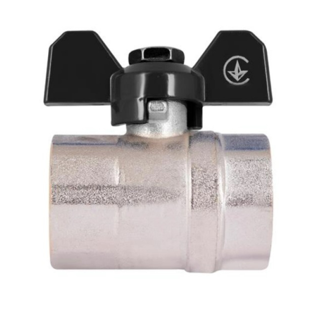 Кран кульовий Thermo Alliance Base 1" ВВ прямий, PN40, метелик SD602W25