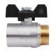 Кран кульовий Thermo Alliance Base 1" ВЗ прямий, нікель, PN30, метелик SD607W25