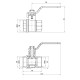 Кран кульовий Thermo Alliance Base 1" ВВ прямий, PN40, важіль SD600W25