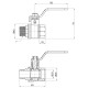 Кран кульовий Thermo Alliance Base 1" ВЗ прямий, PN40, важіль SD605W25