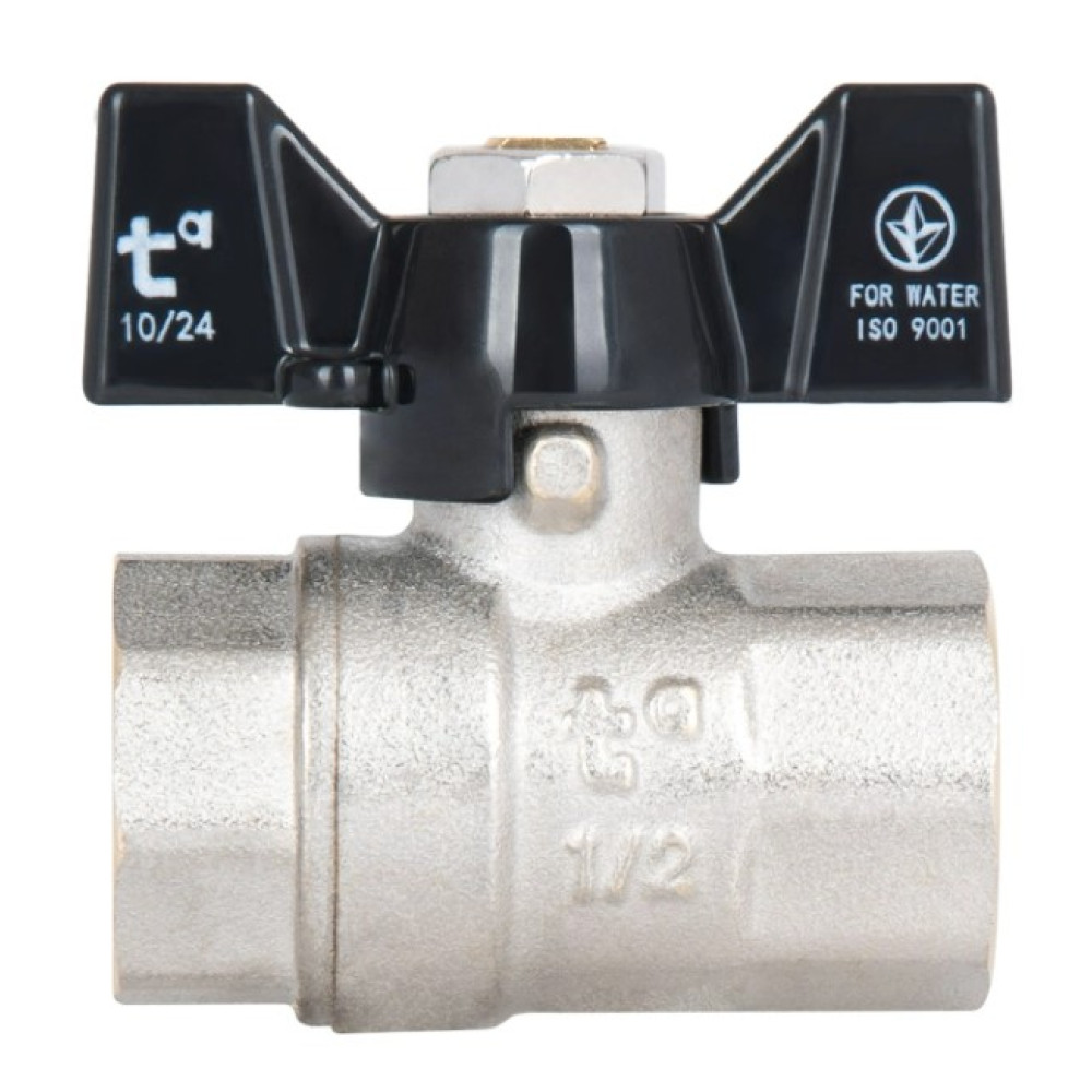 Кран кульовий Thermo Alliance Base 1/2" ВВ прямий, PN40, метелик SD602W15