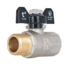 Кран шаровой Thermo Alliance Base 1/2" ВН прямой, PN40, бабочка SD607W15