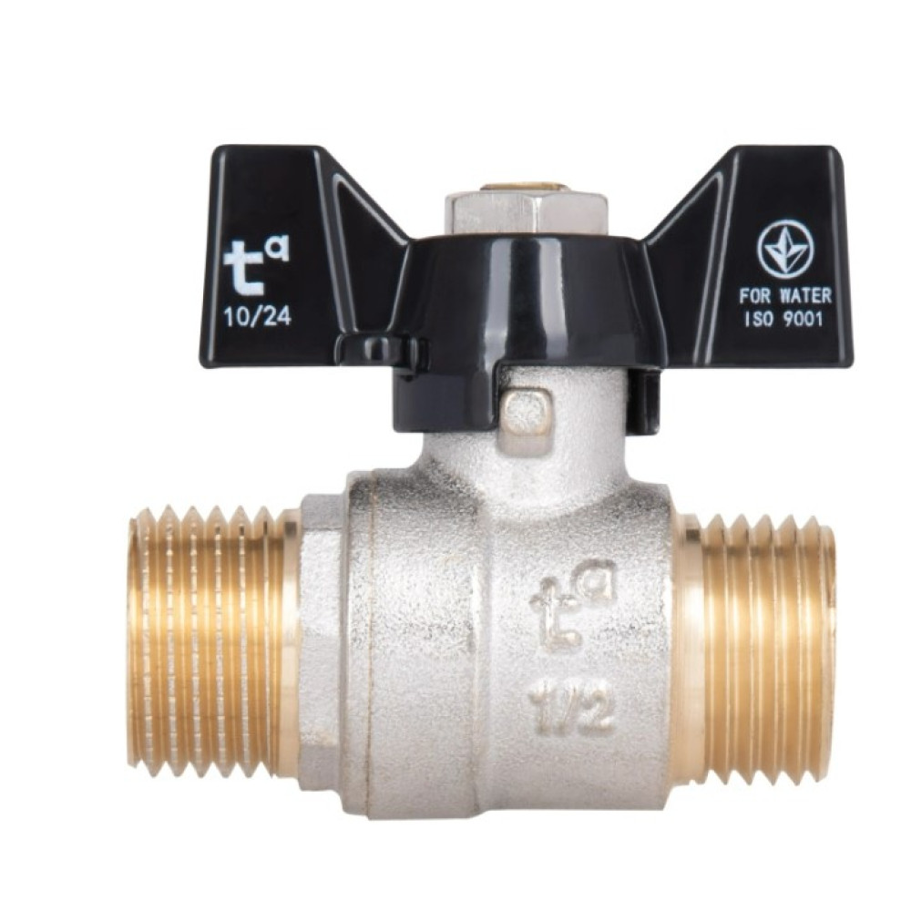 Кран кульовий Thermo Alliance Base 1/2" ЗЗ прямий, PN40, метелик SD606W15
