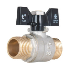Кран шаровой Thermo Alliance Base 1/2" НН прямой, PN40, бабочка SD606W15