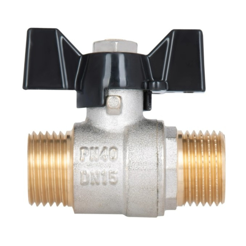 Кран кульовий Thermo Alliance Base 1/2" ЗЗ прямий, PN40, метелик SD606W15