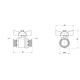 Кран кульовий Thermo Alliance Base 1/2" ЗЗ прямий, PN40, метелик SD606W15