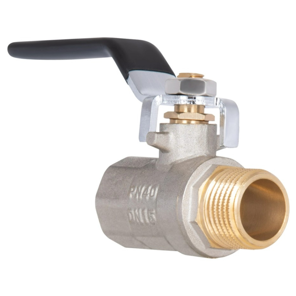 Кран шаровой Thermo Alliance Base 1/2" ВН прямой, PN40, рычаг SD605W15