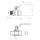 Кран кульовий Thermo Alliance Base 3/4" ВЗ прямий, PN40, важіль SD605W20