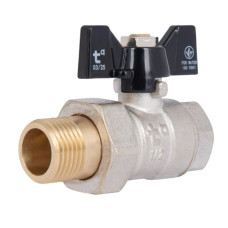 Кран шаровой "Американка" Thermo Alliance Base 1/2"ВН прямой, PN40, бабочка SD221W15