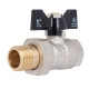 Кран кульовий "Американка" Thermo Alliance Base 1/2"ВЗ прямий, PN40, метелик SD221W15