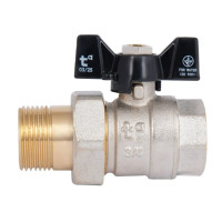 Кран кульовий "Американка" Thermo Alliance Base 3/4" ВЗ прямий, PN40, метелик SD221W20