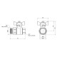Кран кульовий "Американка" Thermo Alliance Base 3/4" ВЗ прямий, PN40, метелик SD221W20