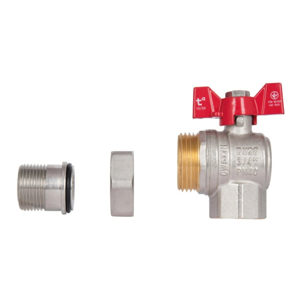 Кран кульовий "Американка" Thermo Alliance Standart 3/4" ВЗ кутовий, PN40, метелик SD222W20