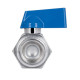 Кран кульовий міні Thermo Alliance Standart 1/2" ЗЗ прямий, хром, півметелик SD189W15